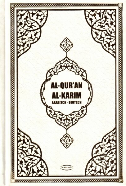 Der edle Koran Kunstlederband weiß